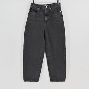 MADEWELL balloon jeans in black, size 25